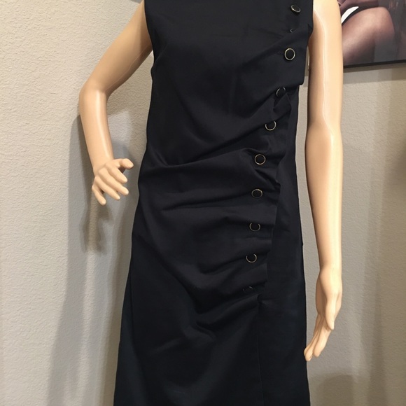 NWOT - RICHARD MALCOLM BLACK SLEEVLESS DRESS – SZ 4 - Picture 2 of 13
